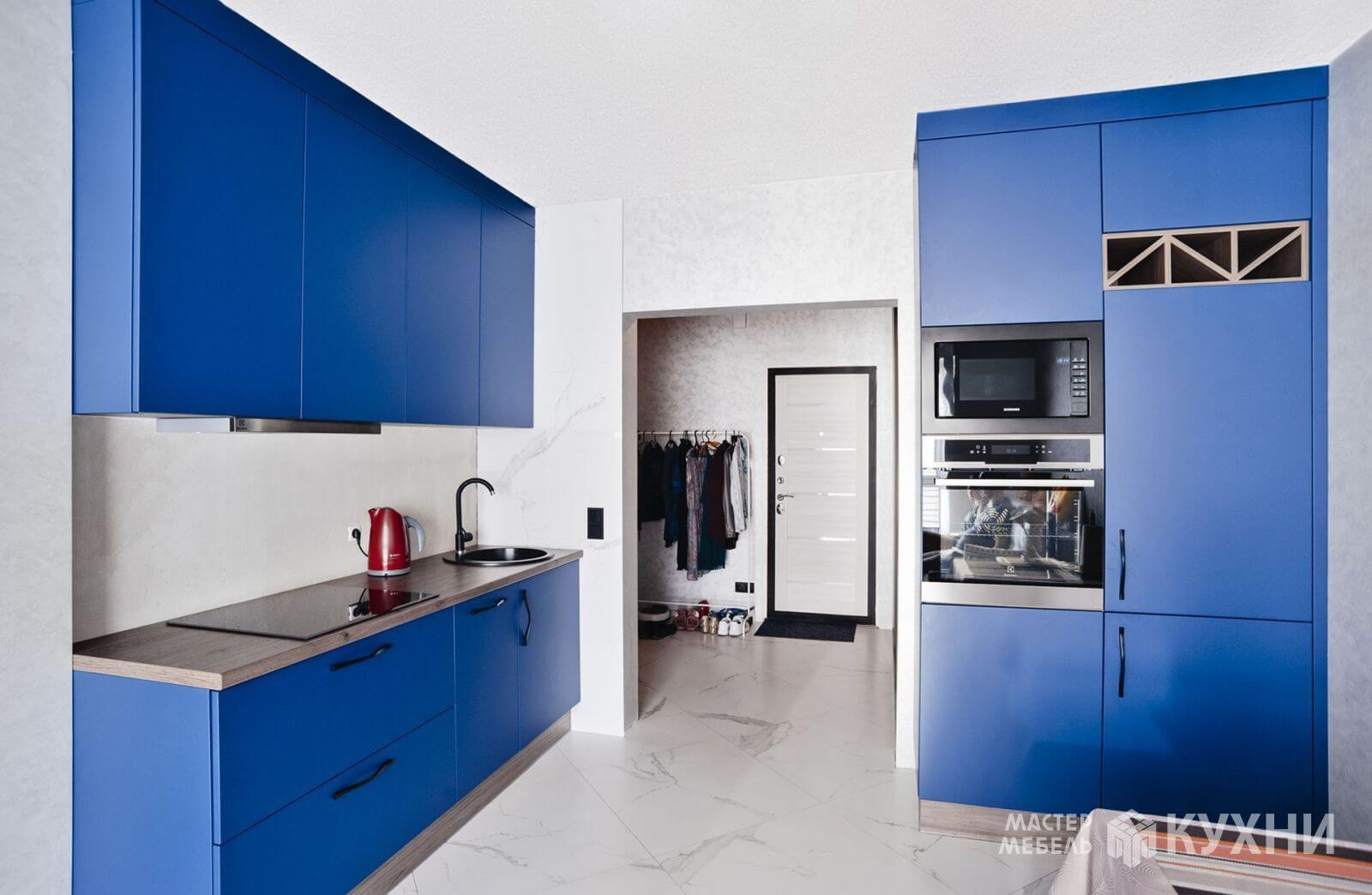 кухня арт из крашеного мдф - цвет: синий - 1