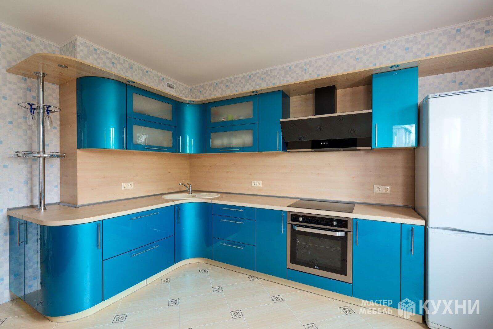 Кухня Орион из крашеного МДФ - Цвет: Синий - 1