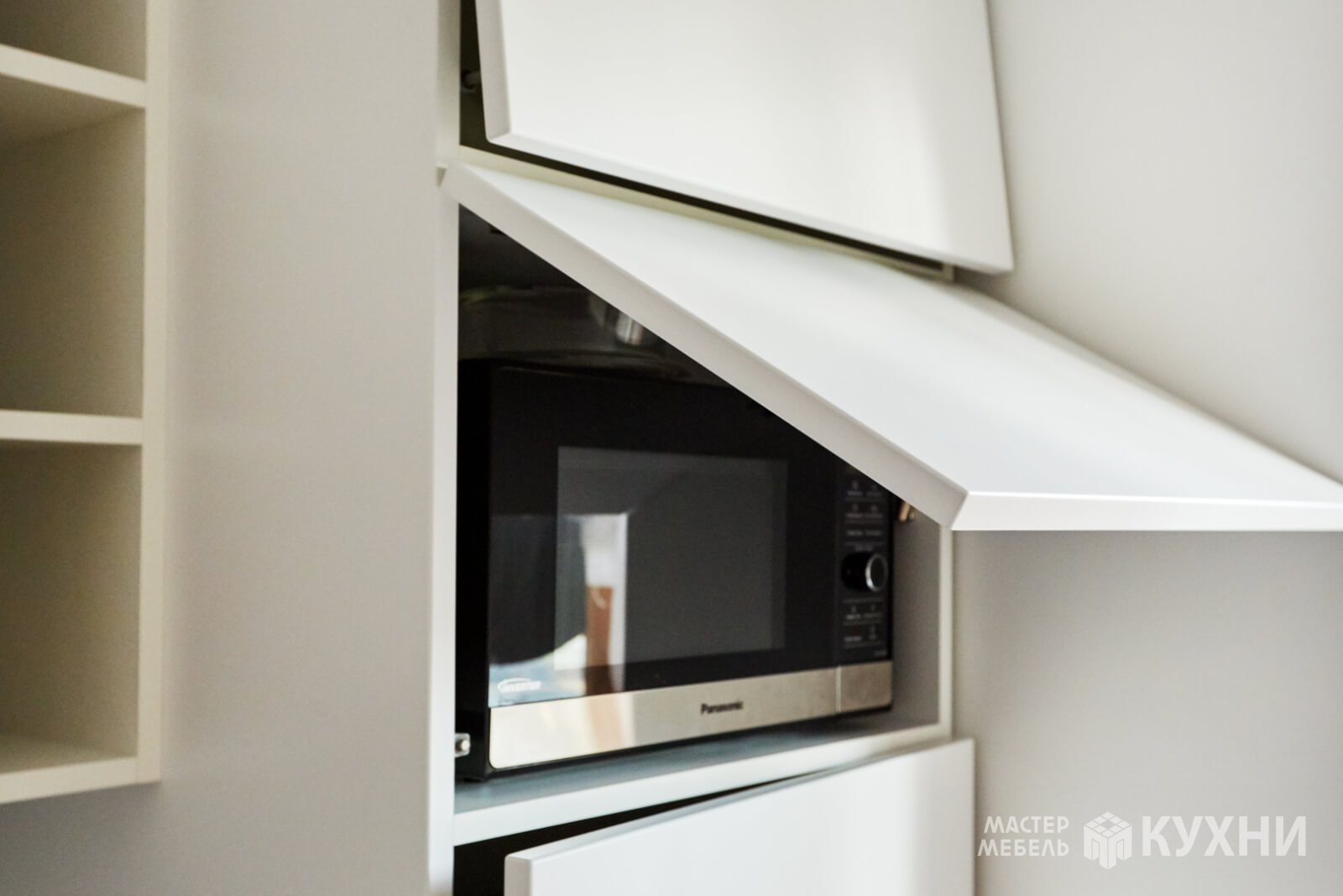 Прямая кухня из крашеного МДФ. Производитель: . Цвет: Белый. Размеры ...