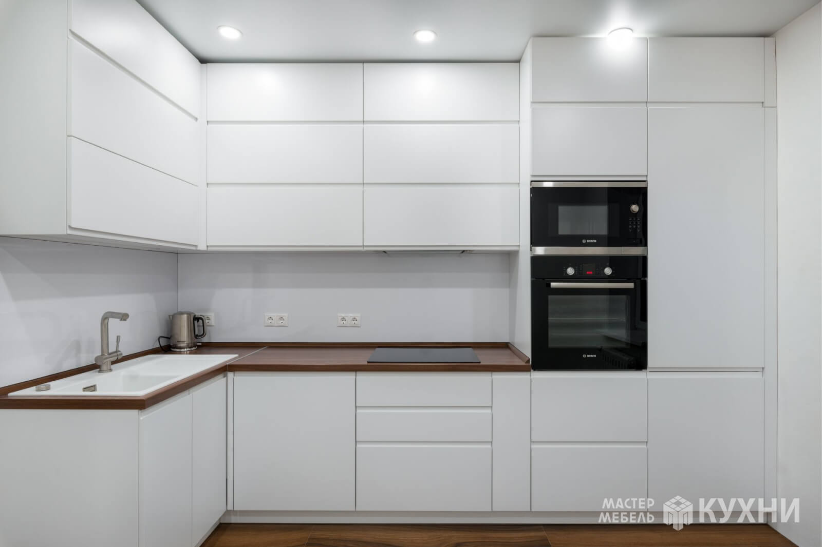 Угловая кухня Арт из крашеного МДФ - Цвет: Белый - 1