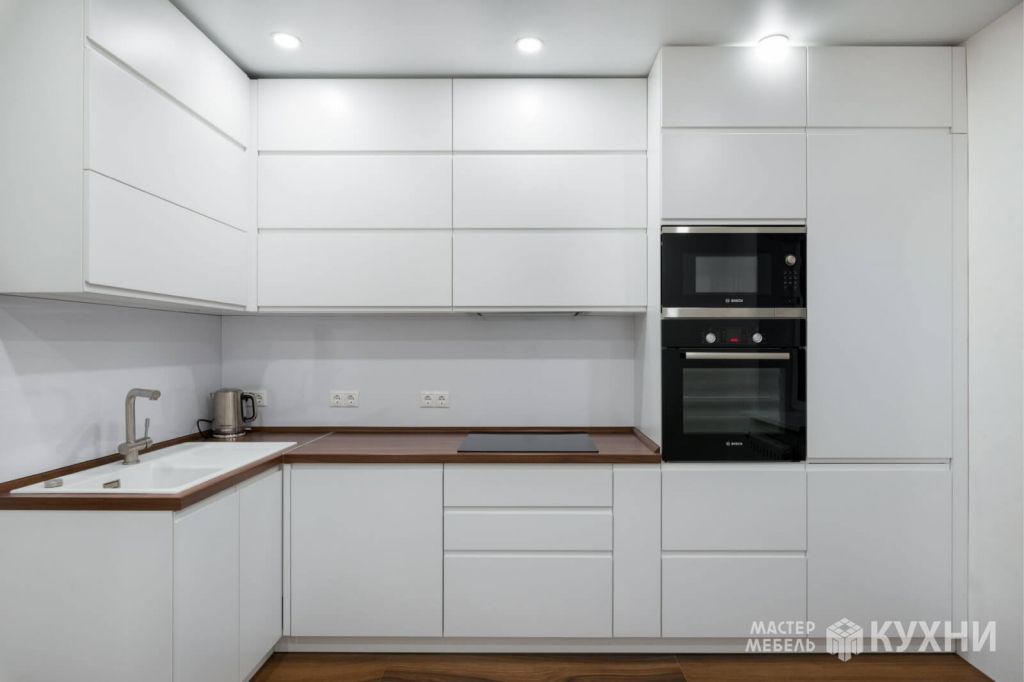 Угловая кухня Арт из крашеного МДФ. Фото 5