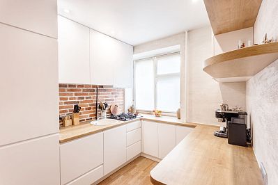 Кухня из крашеного МДФ - Цвет: Белый - 1