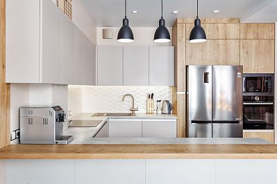 Кухня из акрила - Цвет: Серый Дерево - 2