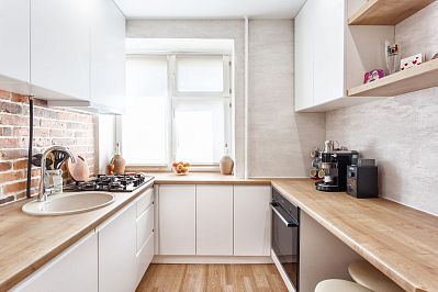 Кухня из крашеного МДФ - Цвет: Белый - 2