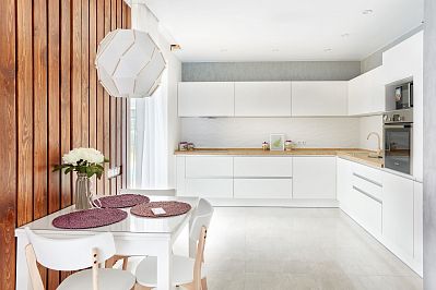 Угловая кухня из акрила - Цвет: Белый - 1