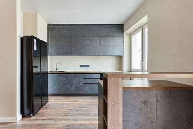 кухня нойс из ламинированного дсп - цвет: черный - 2