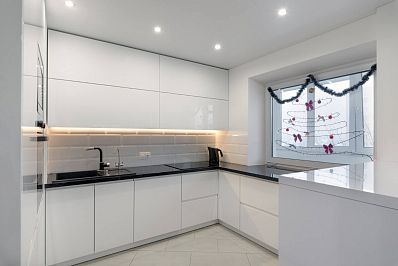 Кухня из крашеного МДФ - Цвет: Белый - 1