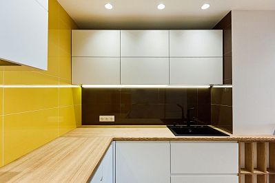 Кухня из крашеного МДФ - Цвет: Белый - 1